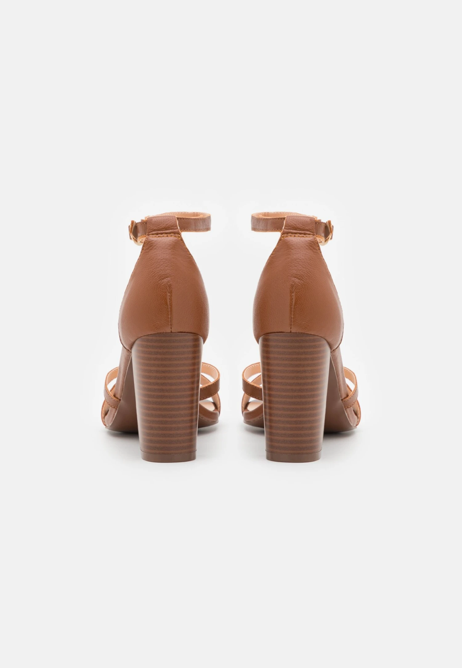 Pier One Leather - Sandalias De Tacón - Cognac 4 Pier One Leather - Sandalias De Tacón - Cognac - Imagen 4