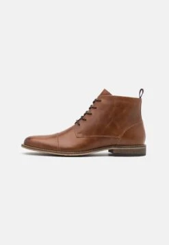Pier One Leather - Botines Con Cordones -Camel