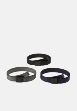 Pier One Tienda De Ventas 8 Pier One Unisex 3 Pack - Cinturón - Black/Dark Blue/Grey