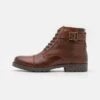 Pier One Leather - Botines Con Cordones - Brown
