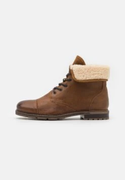 Pier One Tienda De Ventas 39 Pier One Leather - Botines Con Cordones - Camel