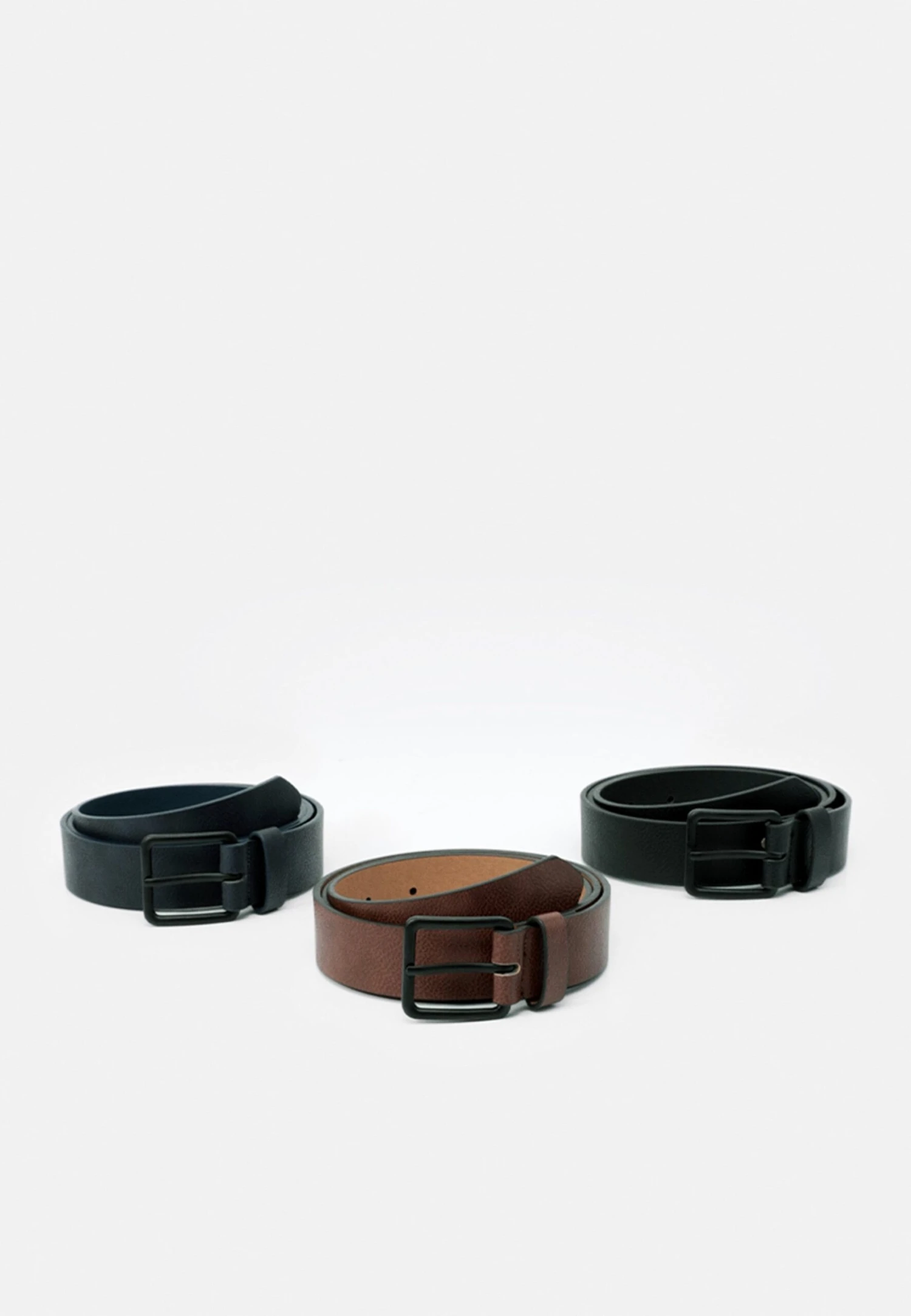 Pier One 3 Pack - Cinturón - Black - 802_Brown - 702_Dark Blue - 503 1 Pier One 3 Pack - Cinturón - Black - 802_Brown - 702_Dark Blue - 503